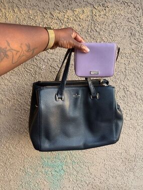 Kate Spade Black Satchel w/ wallet